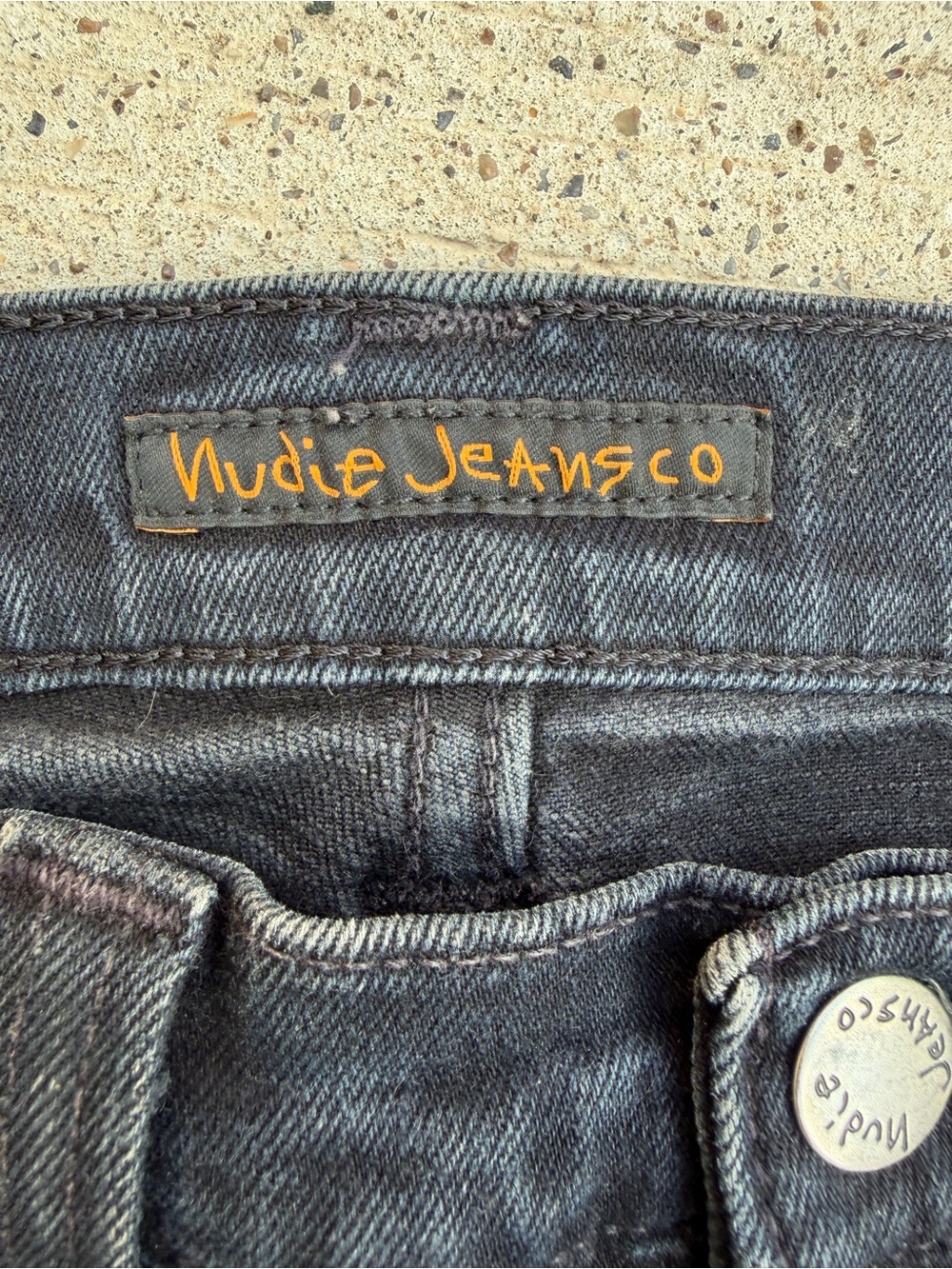 Nudie Jeans High Kai Skinny Black Organic Cotton W26 Hemmed Distressed - Picture 11 of 14